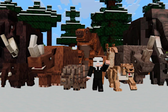 create a custom minecraft blockbench 3d model with textures and animation
