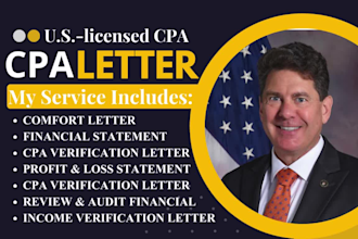 get you CPA comfort letter CPA letter income verification letter profit and loss