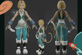 custom vrchat character, furry fursona avatar models with facial expressions vrm
