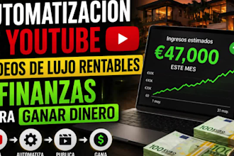 automatización de youtube, videos de lujo rentables y finanzas para ganar dinero