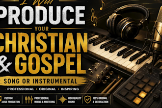 produce a professional christian or gospel song and instrumental