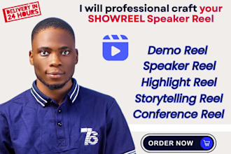 edit your podcast video speaker sizzle reel, showreel, highlight reel demo reel
