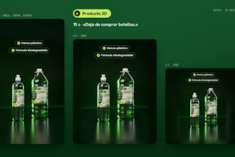 create a cgi product ad in 3d for tiktok, reels and meta