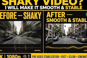 stabilize shaky video and do cinematic color grading