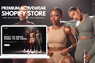 design a premium shopify activewear and fitness store