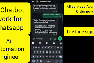 build ai whatsapp chatbot for academy admission and fees