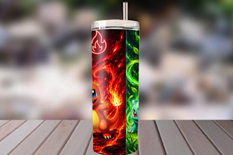 design skinny tumbler wrap 20oz, 30oz, 40oz, design