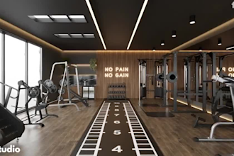 design 3d gym, yoga, pilates and wellness center interiors and floor plans