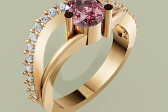 create professional 3d ring cad design in rhino, matrix
