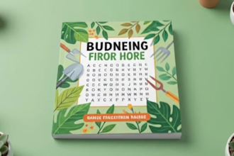 design activity book, crossword, word search puzzle book covers for amazon KDP