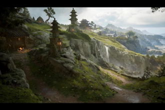 create realistic 3d game environment with blender and unreal engine 5 game dev