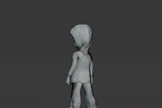 a 3d stylized or pixar style character for games and animation