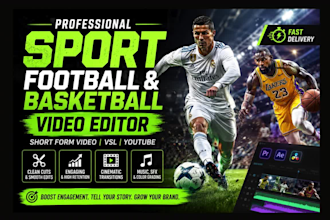 do sport football basketball video editor short form video editor vsl youtube