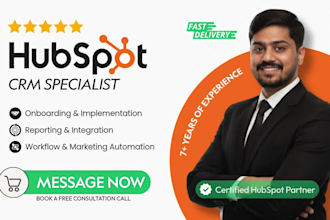 do hubspot crm setup expert, automation workflows and pipeline configuration