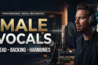 record male vocals and backing vocals for your song