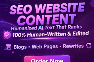 write SEO website content and humanize ai generated text