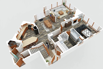 create professional 3d floor plan and 2d to 3d conversion in hours