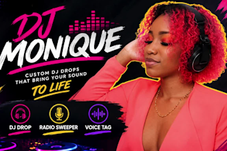 create female dj drop radio imaging voice tag