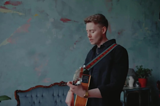 write record a heartfelt indie folk acoustic pop song with male vocals