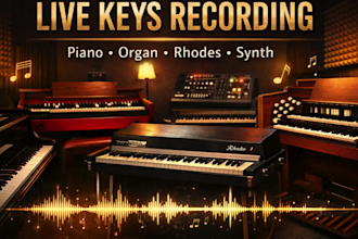record live piano, harpsichord, hammond organ, rhodes, church organ, synth