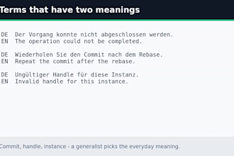 translate technical and software texts between german and english