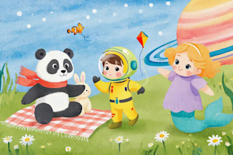 cute and creative kids illustrations for storybooks