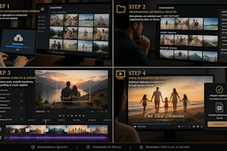 create birthday, memorial and celebration slideshow videos with music for events