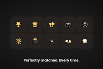 make matching ai icon sets for games apps and UI kits