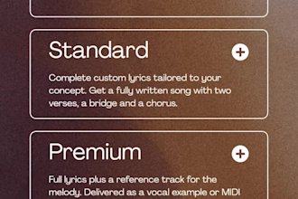 write lyrics for your song