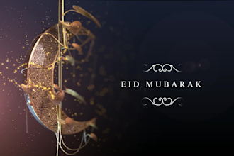 create amazing eid al adha greeting video with your logo