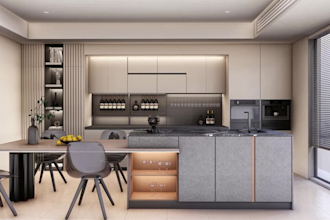 create personalized kitchen design with photorealistic 3d rendering, layout plan