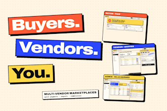 build a multi vendor marketplace website with split payments