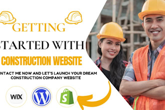 launch branded shopify store construction company web3site locksmith website