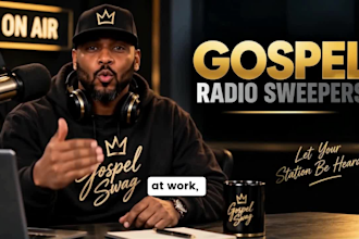 create professional gospel radio sweepers and station ids