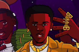 do 2d music video, 2d animation, animated music video, cartoon animation