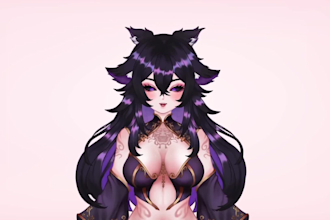 premium vtuber design, live2d vtuber model, vtuber rigging, 3d vtuber live2d rig