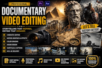 do youtube documentary video editing, faceless video editing
