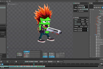 create a professional 2d spine animation for games