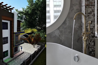 convert 2d floor plan into realistic 3d house design