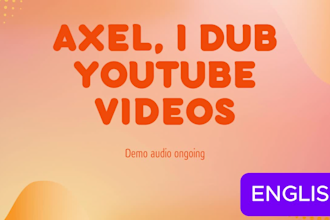 dub your youtube video into english and french