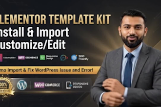 create a professional business website with a premium theme and elementor