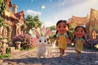 create 3d pixar style kids music video animation
