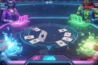 create 2d unity card game, online card game, board game, card game demo, ccg