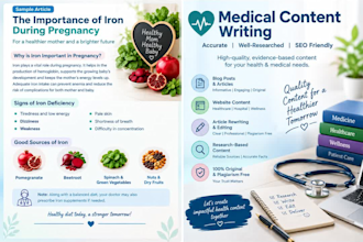 write  medical and healthcare content