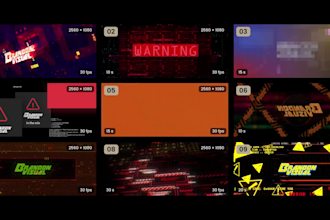 create warning and error style dj logo visuals