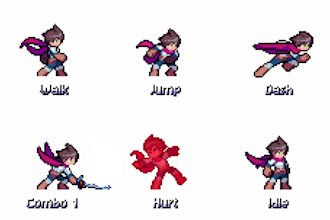 create pixel art sprite sheets, pixel art animation, and pixel art characters