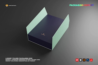 design modern and trendy packaging box for product