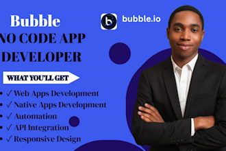 be your bubble io developer for web apps, mvp, and no code saas