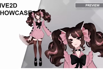 design and rig high quality live2d model custom anime vtuber model, vtuber model