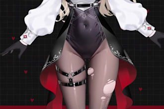 design and rig 2dvtuber model,live2d vtuber model, live2d rigging, anime style